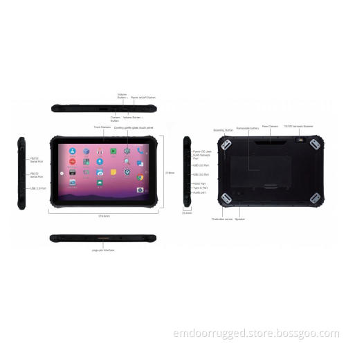 NEW LAUNCH 12.2'' Android: EM-Q22M 2 in 1 Rugged Tablet/Notebook